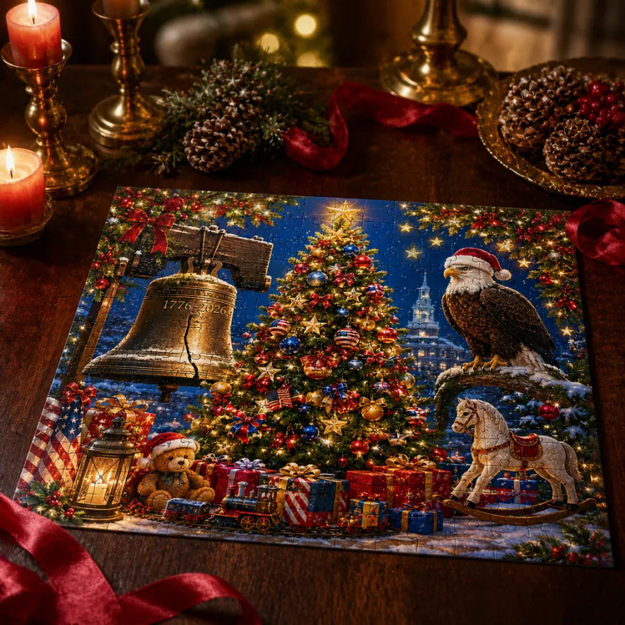 🎄🦅250th Anniversary Christmas 1000-Piece Jigsaw Puzzle