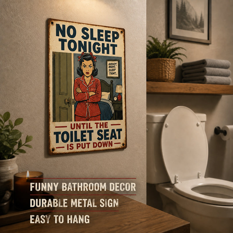 Say It Without Nagging 🤫 Hilarious Vintage Toilet Seat Reminder Sign