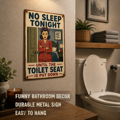 Say It Without Nagging 🤫 Hilarious Vintage Toilet Seat Reminder Sign
