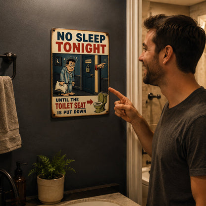 Say It Without Nagging 🤫 Hilarious Vintage Toilet Seat Reminder Sign