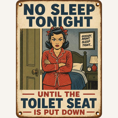 Say It Without Nagging 🤫 Hilarious Vintage Toilet Seat Reminder Sign