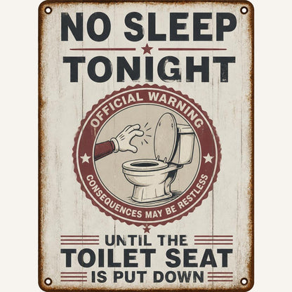 Say It Without Nagging 🤫 Hilarious Vintage Toilet Seat Reminder Sign