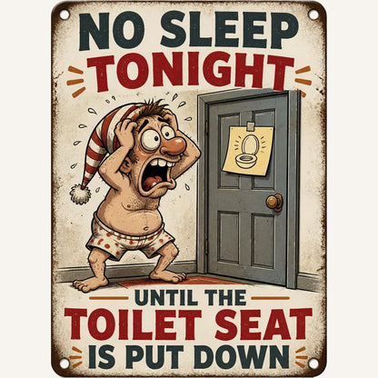 Say It Without Nagging 🤫 Hilarious Vintage Toilet Seat Reminder Sign
