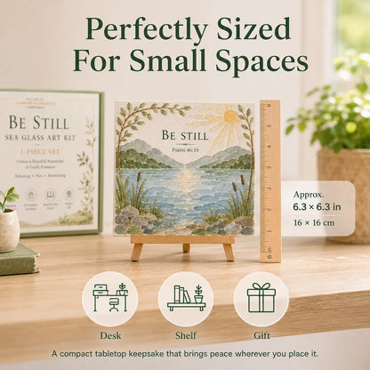 🔥Last Day 50% OFF✝️ Psalms of Comfort & Strength Sea Glass Art Kit