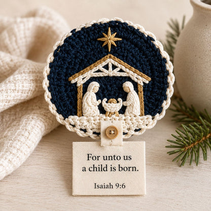 🔥LAST DAY 50% OFF - 🧶Nativity Crochet Coaster DIY Kit