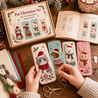 🔥Limited 3-Day Special-🎄 DIY Felt Embroidery Bookmark Kit