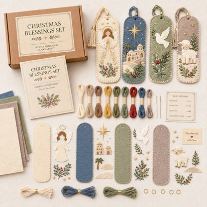 🔥Limited 3-Day Special-🎄 DIY Felt Embroidery Bookmark Kit