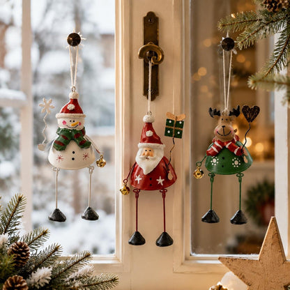 🎄 Whimsical Christmas Metal Hanging Ornaments