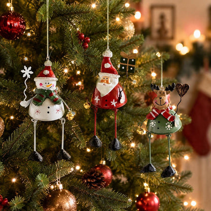 🎄 Whimsical Christmas Metal Hanging Ornaments