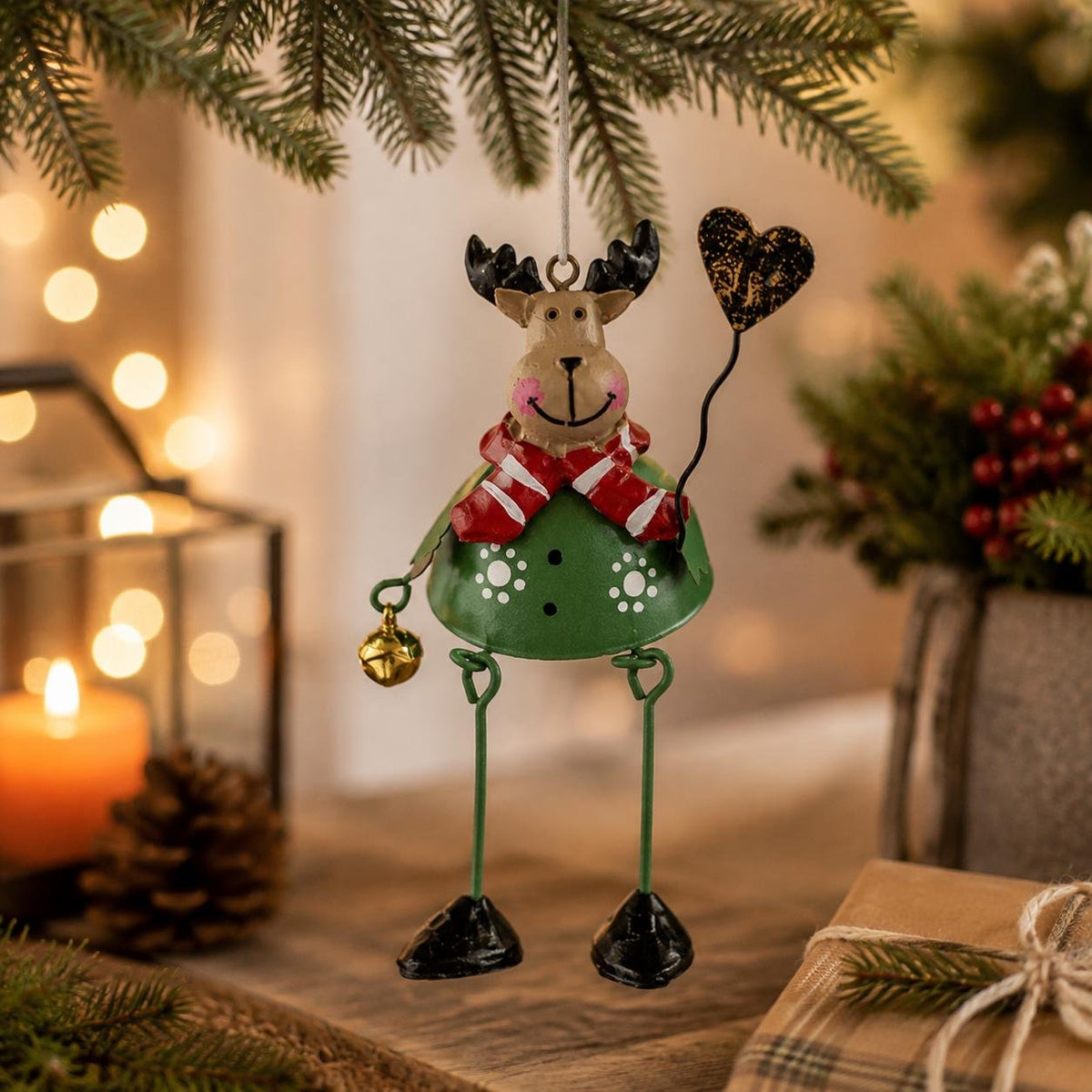 🎄 Whimsical Christmas Metal Hanging Ornaments