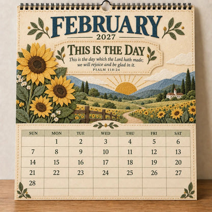 🗓️ 2027 Psalms Wall Calendar | Monthly Scripture & Christian Artwork