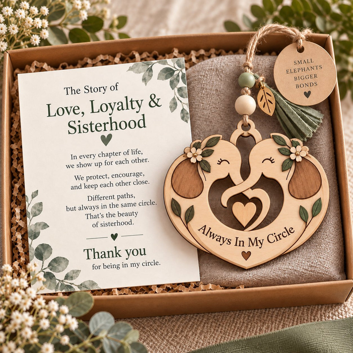 🐘 Sisterhood Elephant | A Meaningful Gift for Sisters & Best Friends