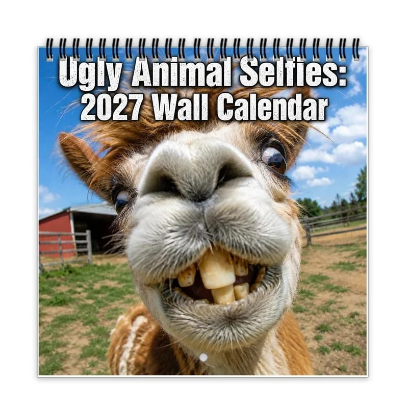 📅2027 Ugly Animal Selfies Wall Calendar