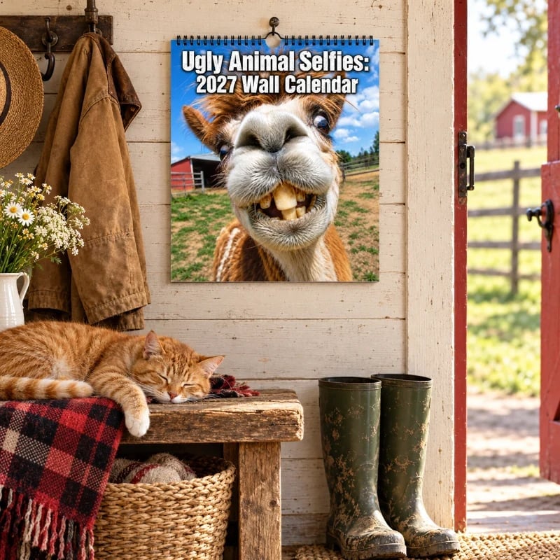 📅2027 Ugly Animal Selfies Wall Calendar