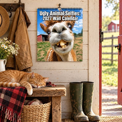 📅2027 Ugly Animal Selfies Wall Calendar