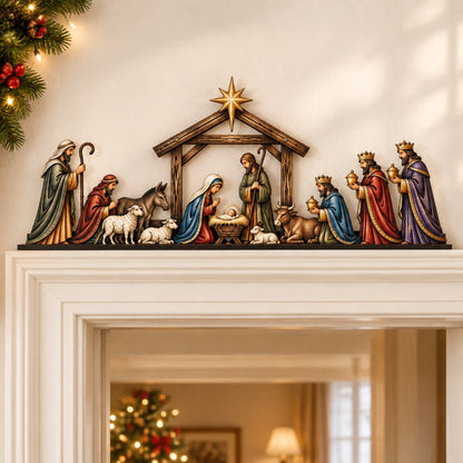 ❤️‍🔥Nativity Scene Door Topper