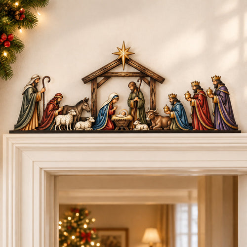❤️‍🔥Nativity Scene Door Topper