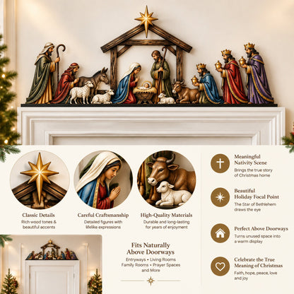 ❤️‍🔥Nativity Scene Door Topper