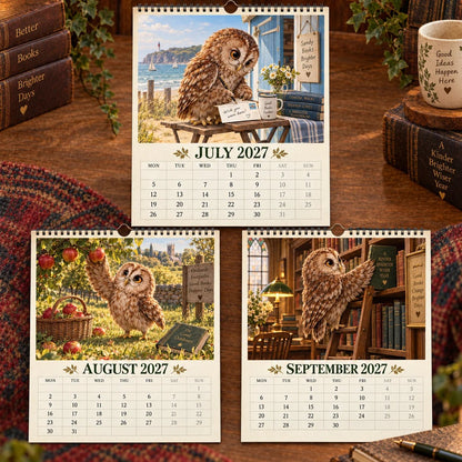 🦉 2027 Booked Solid Owl Calendar