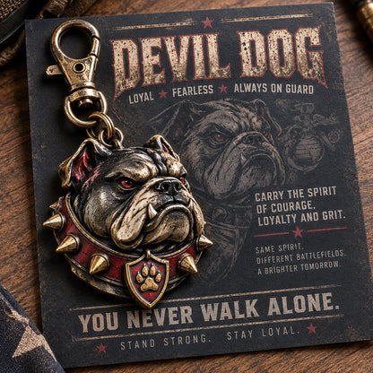 🐾 Devil Dog Keychain — A Symbol of Loyalty, Strength & Courage