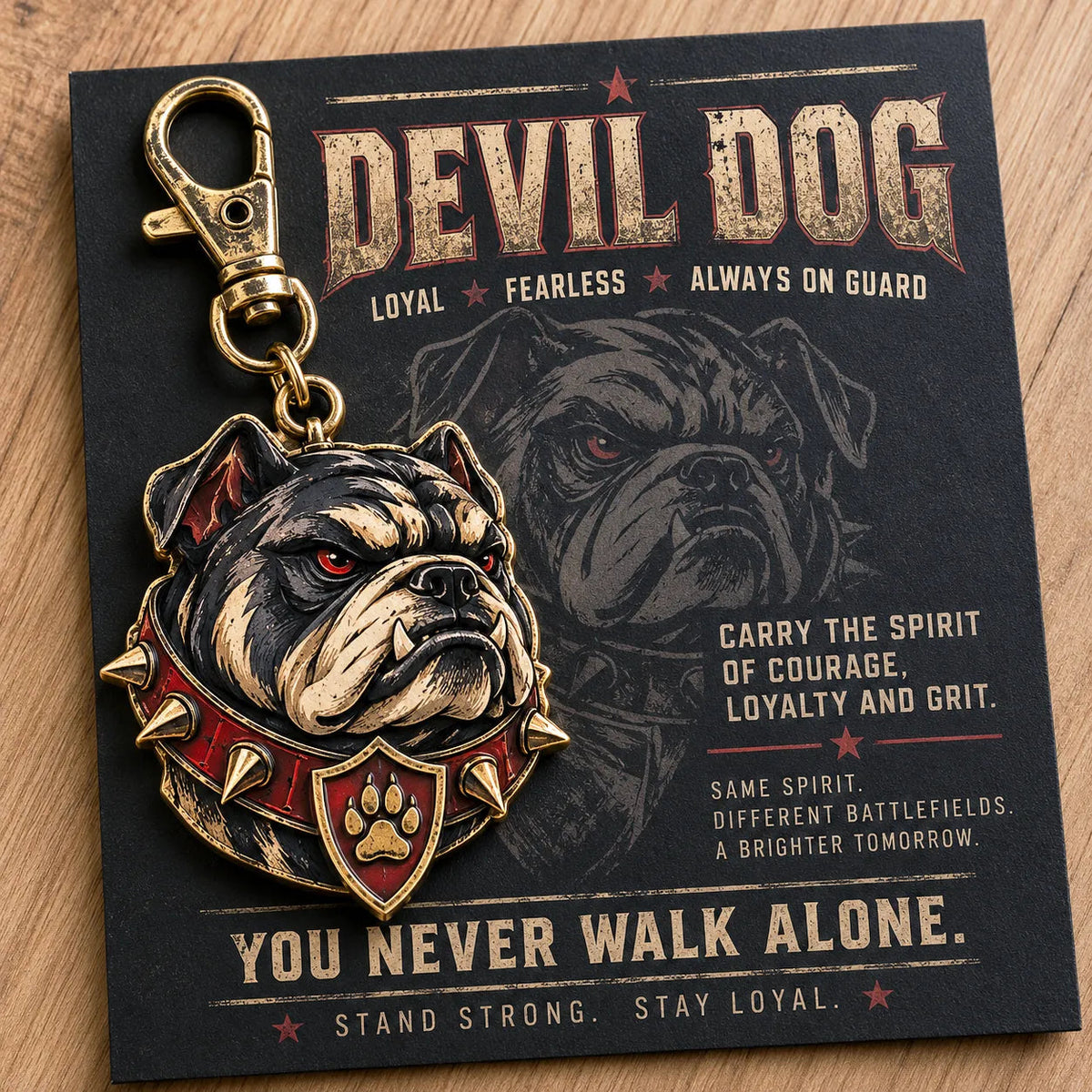 🐾 Devil Dog Keychain — A Symbol of Loyalty, Strength & Courage