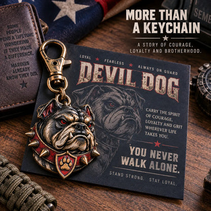 🐾 Devil Dog Keychain — A Symbol of Loyalty, Strength & Courage