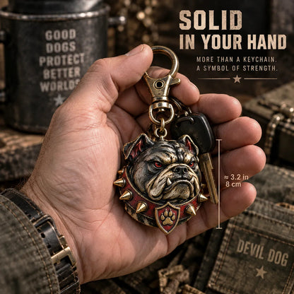 🐾 Devil Dog Keychain — A Symbol of Loyalty, Strength & Courage
