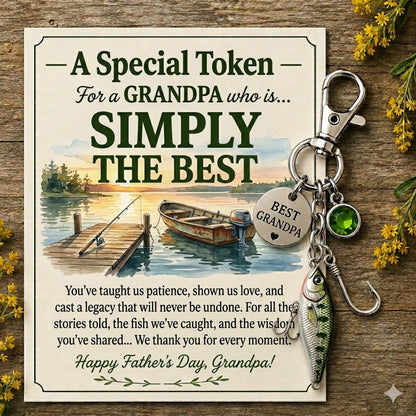 Father’s Day Gift for the Dad Who Loves Fishing keychain