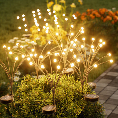 Solar Firefly Garden Lights, Waterproof Outdoor Swaying Stake Lights with 4 Modes for Yard