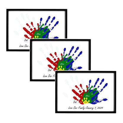Family Handprint Keepsake Frame DIY Paint Kit