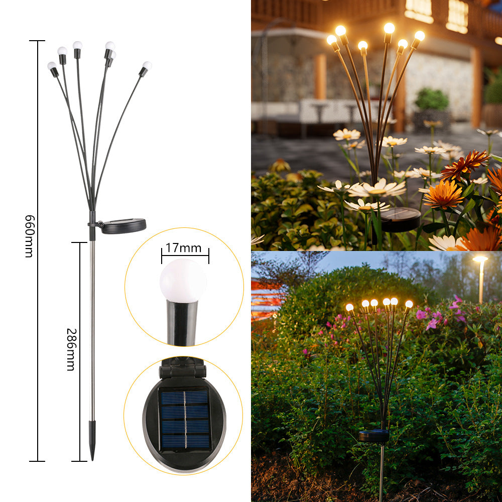 Solar Firefly Garden Lights, Waterproof Outdoor Swaying Stake Lights with 4 Modes for Yard