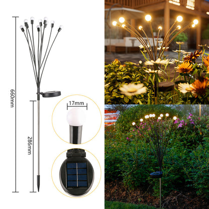 Solar Firefly Garden Lights, Waterproof Outdoor Swaying Stake Lights with 4 Modes for Yard