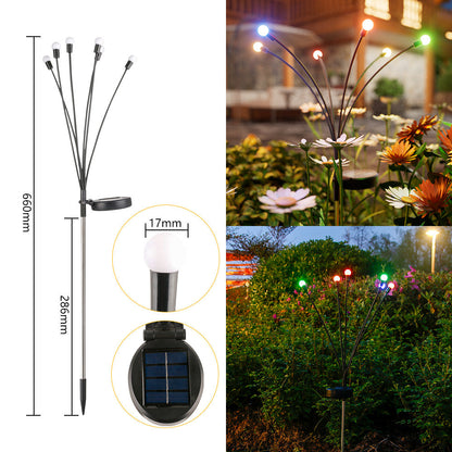 Solar Firefly Garden Lights, Waterproof Outdoor Swaying Stake Lights with 4 Modes for Yard