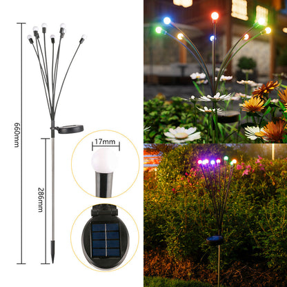 Solar Firefly Garden Lights, Waterproof Outdoor Swaying Stake Lights with 4 Modes for Yard
