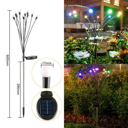 Solar Firefly Garden Lights, Waterproof Outdoor Swaying Stake Lights with 4 Modes for Yard