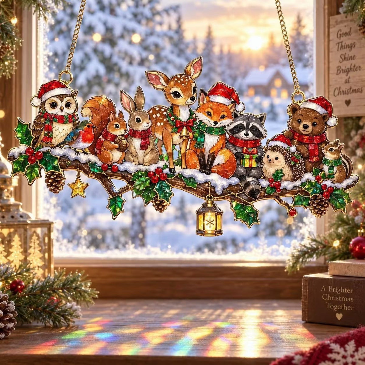 🎁LAST DAY 50% OFF –✨ Whimsical Winter Suncatchers(10 types) | Shatterproof "Stained-Glass" Acrylic Window Hangings 🎄