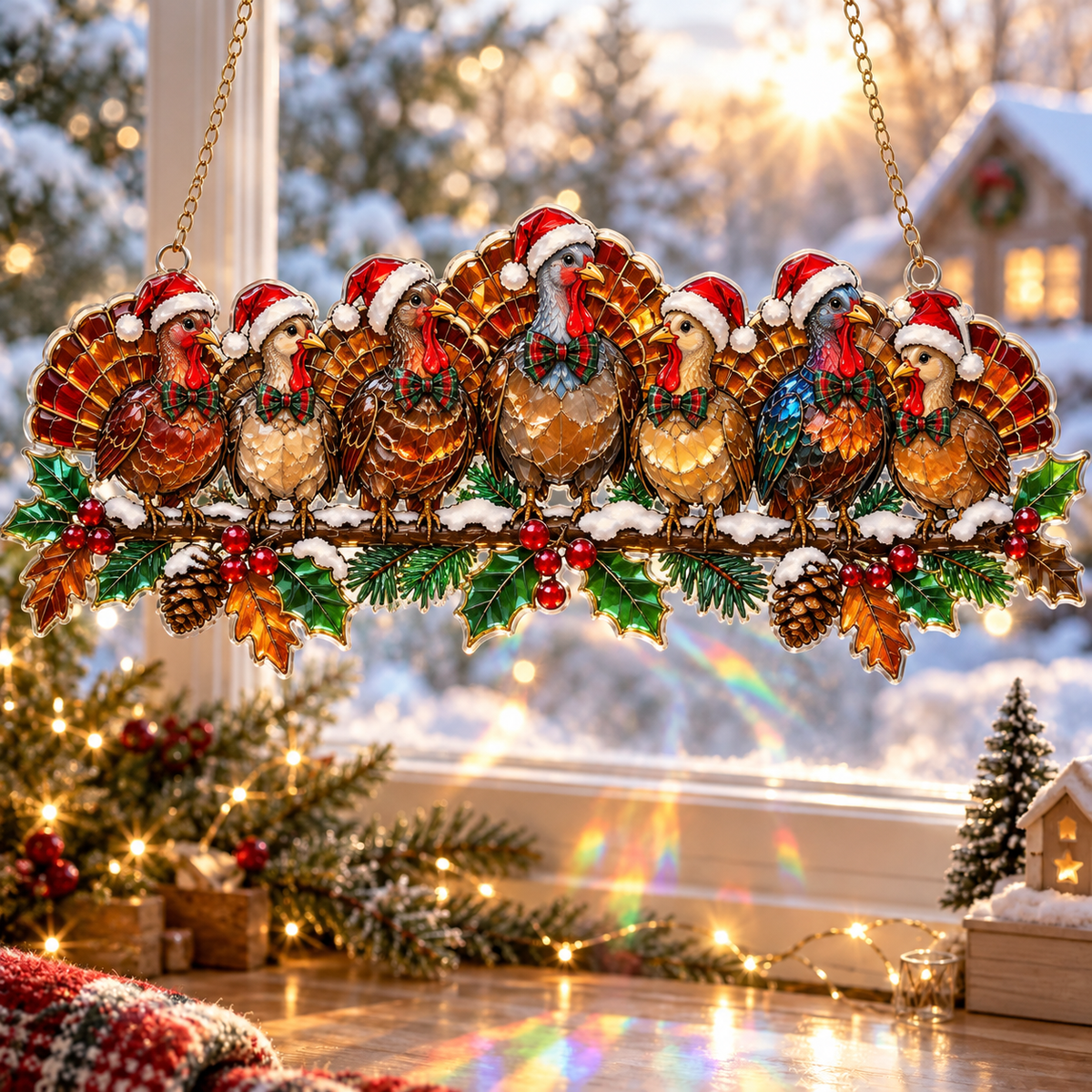 🎁LAST DAY 50% OFF –✨ Whimsical Winter Suncatchers(10 types) | Shatterproof "Stained-Glass" Acrylic Window Hangings 🎄