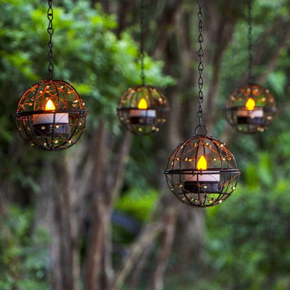 🔥Limited Deal 4-Pack Solar Hanging Lanterns, Cozy Outdoor Decor
