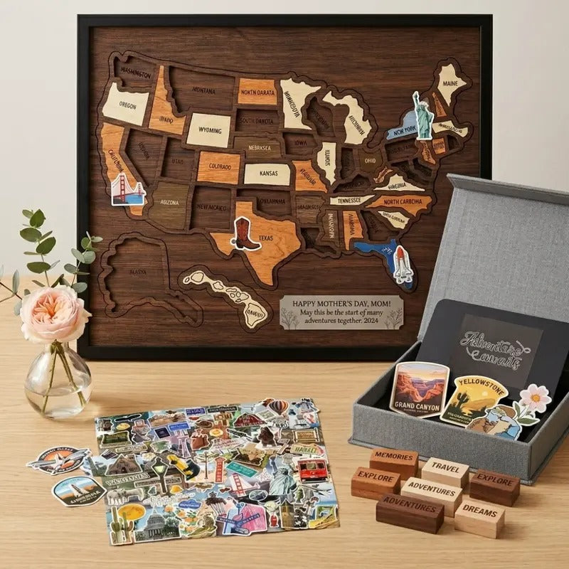 🔥Last Day 49% OFF - Wooden USA Map Puzzle❤️