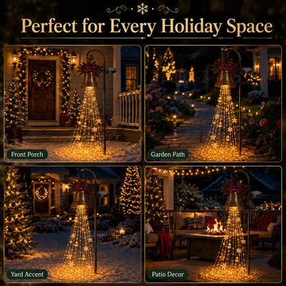 🔥🎄 Christmas Bell Cascade Solar Yard Light✨