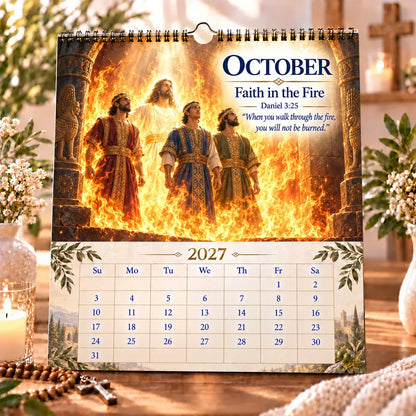 ✝️ 2027 Bible Verses for Strength Wall Calendar