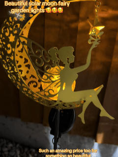 🔥Limited-time 50% discount🌙Fairy on Moon Solar Garden Stake Lights, Crackle Glass LED Outdoor Decor (3 Styles)