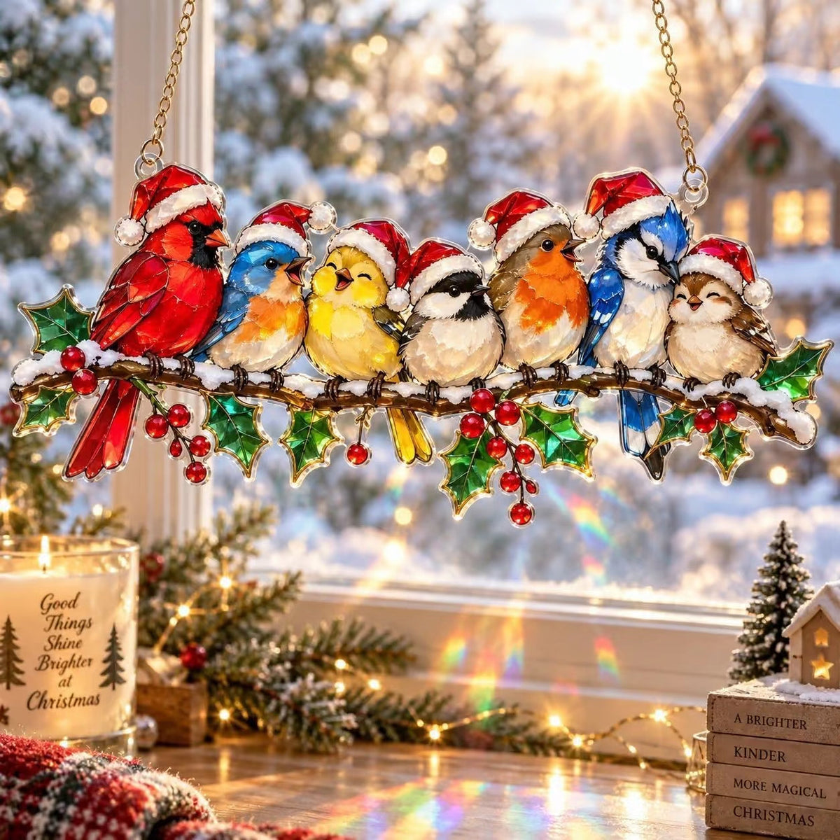 🎁LAST DAY 50% OFF –✨ Whimsical Winter Suncatchers(10 types) | Shatterproof "Stained-Glass" Acrylic Window Hangings 🎄