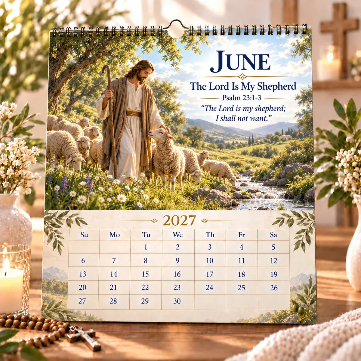 ✝️ 2027 Bible Verses for Strength Wall Calendar
