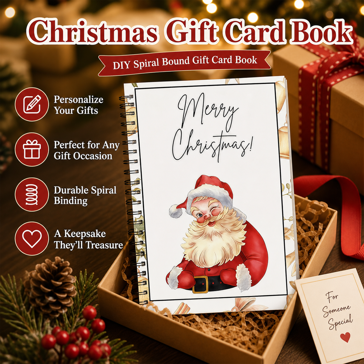 🔥LAST DAY 50% OFF-🎄Christmas Gift Card Book