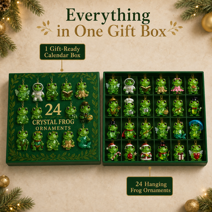🐸 24-Day Frog Ornament Advent Calendar