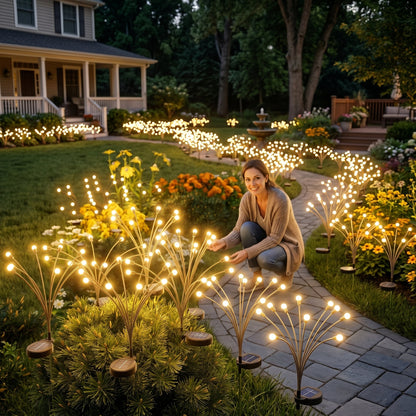 Solar Firefly Garden Lights, Waterproof Outdoor Swaying Stake Lights with 4 Modes for Yard