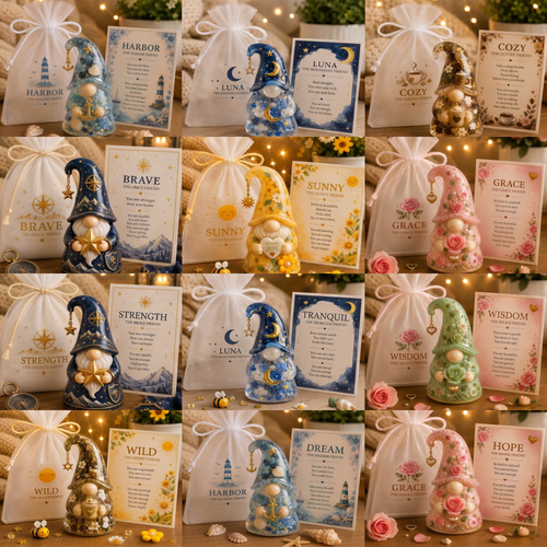 🔥Limited Time 50% OFF💕Emotional Support Comfort Gnome, 12 Heartfelt Affirmation Gift