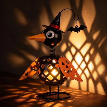 🔥Limited Time 49% OFF🦇Halloween Ghost Bird Forged Iron Pumpkin Candle Holder