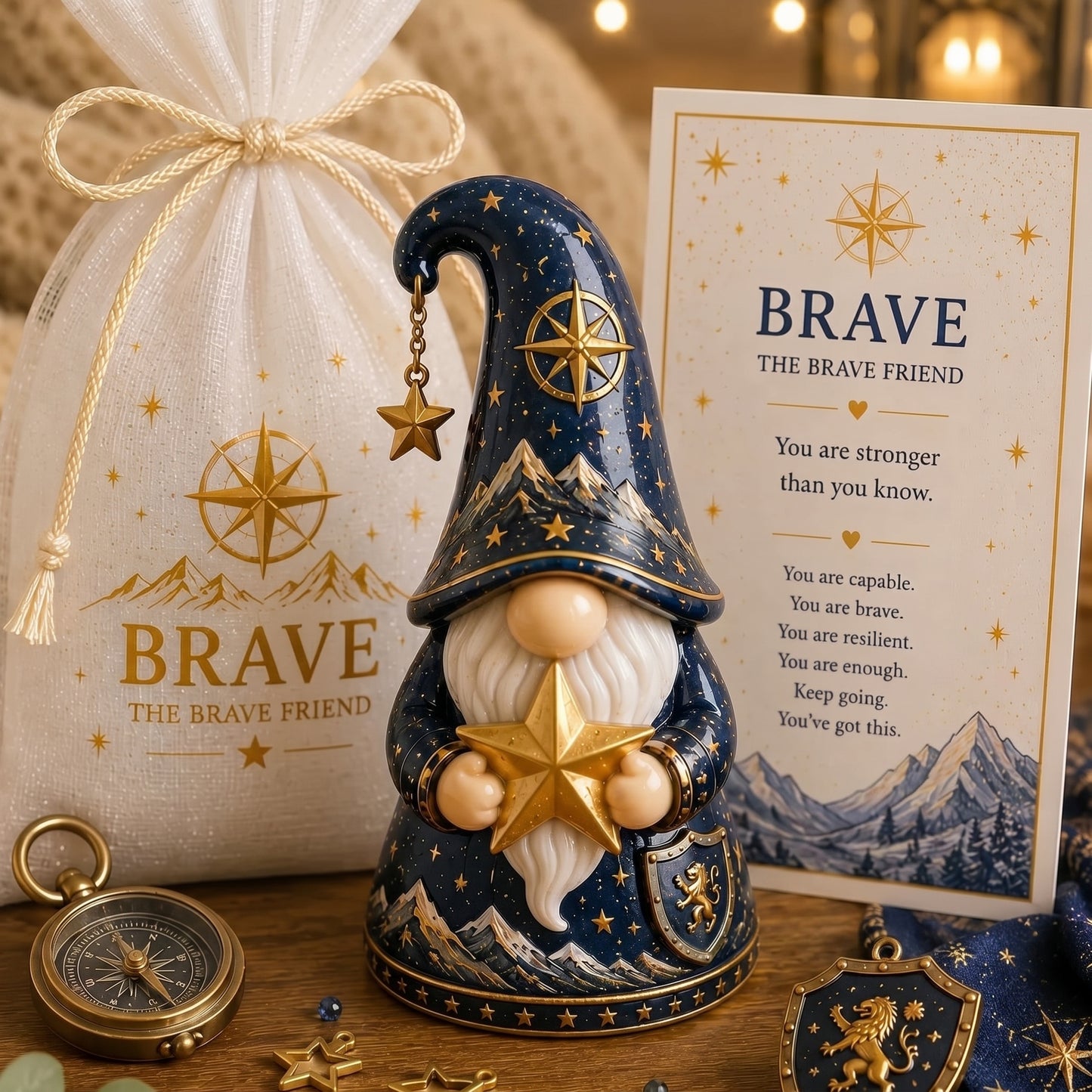 🔥Limited Time 50% OFF💕Emotional Support Comfort Gnome, 12 Heartfelt Affirmation Gift